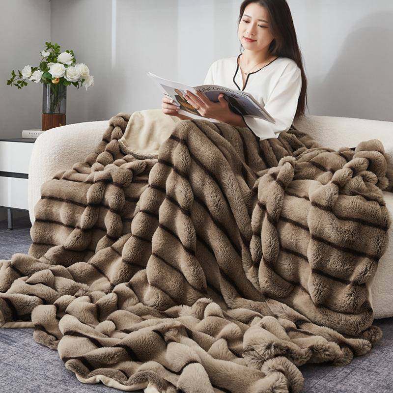 外贸兔毛绒毛毯被子加厚保暖双面绒多功能沙发盖毯办公室午休毯子,农用物资,其他肥料,淘宝优惠券,粉丝福利购,淘宝优惠卷