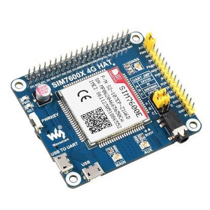 树莓派LTECat-1扩展板SIM7600E模组兼容3G/2G带GNSS定位