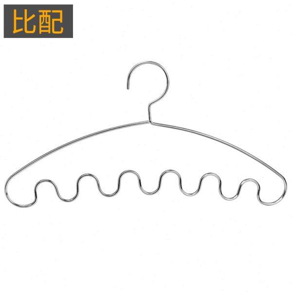实心加粗不锈钢波浪形衣架金属洗衣晾晒架皮带吊带裙挂衣柜收纳架,收纳整理,金属衣架,淘宝优惠券,粉丝福利购,淘宝优惠卷