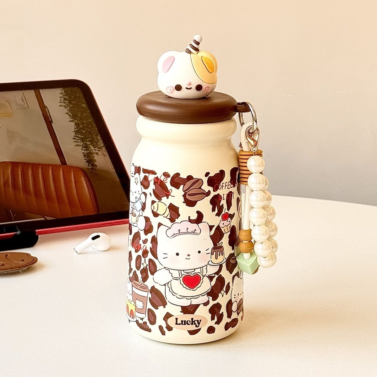 hellokitty保温杯2025新款女生高颜值卡通吸管杯办公室便携水杯子