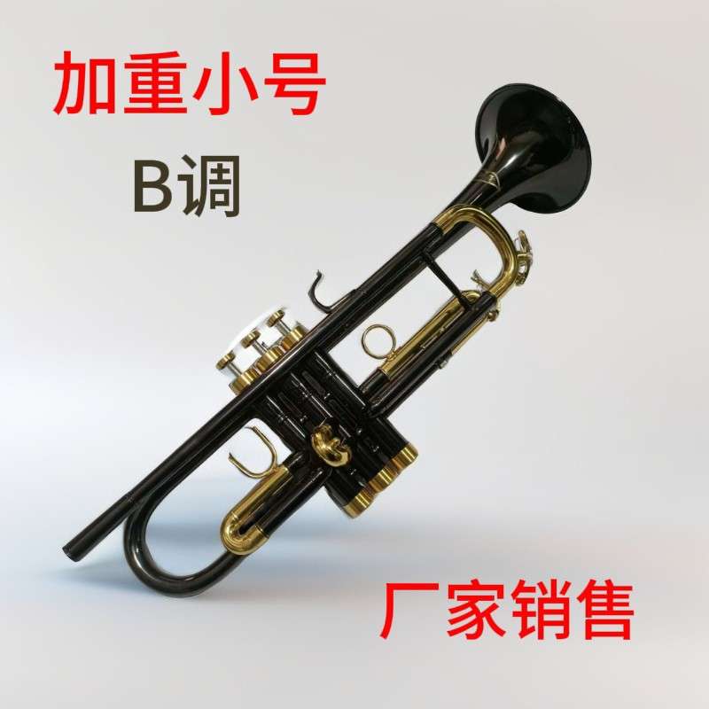 宫泽风小号乐器加重降B调西洋铜管吹奏省力专业演奏黑色厂家直销