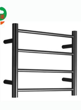 201304不锈钢发热毛巾架电热毛巾杆黑色圆管浴巾烘干器4杆