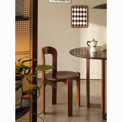 复古北欧实木中古雷伊椅子餐椅小户型客厅简约家用