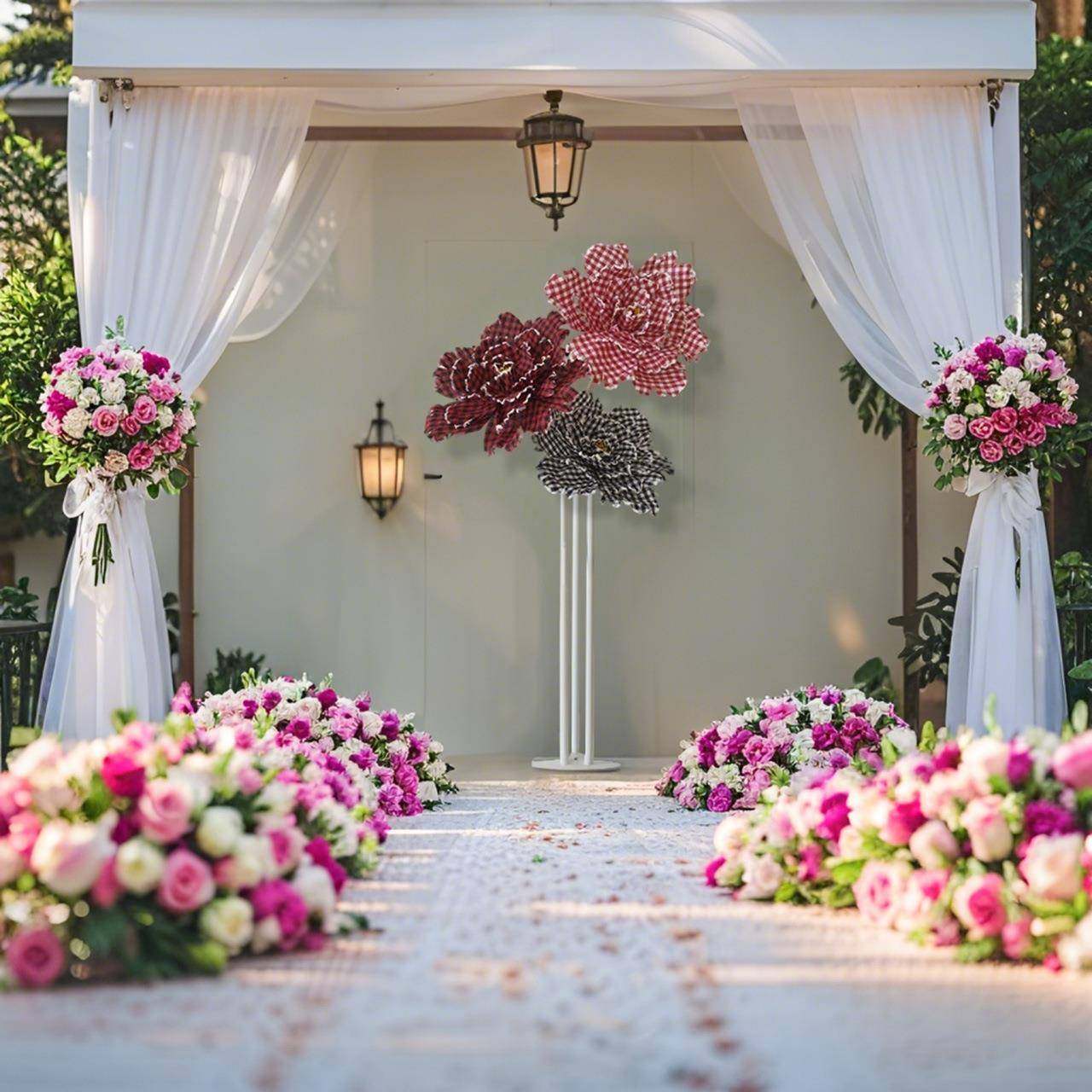 仿真牡丹花立体布艺户外婚礼布景大型活动套装拍摄道具格子仿真花,机械设备,其他机械设备,淘宝优惠券,粉丝福利购,淘宝优惠卷