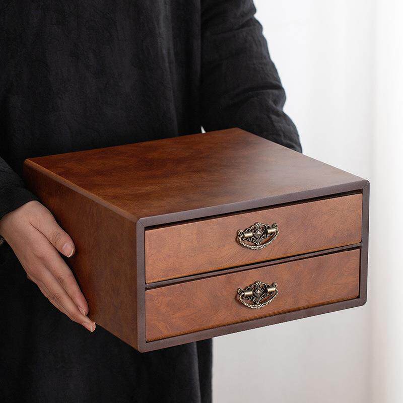 中式茶饼收纳盒茶饼盒普洱茶专用盒防潮福鼎白茶357克200克储存罐