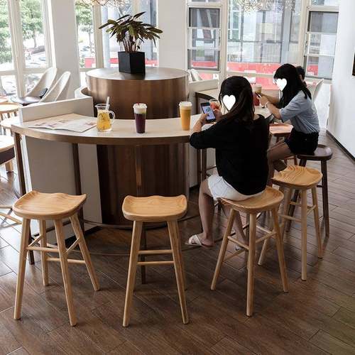 吧台椅简约现凳代木高脚家用台凳子前实吧台凳酒吧JXSD002椅餐厅
