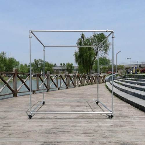 晾衣架室地外风NIJ落镀锌管四防架家用简易阳台架加厚楼顶方晒衣