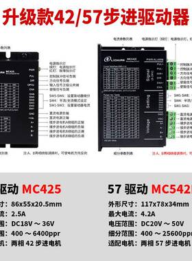 力MC542XY川Mini款两步进电机驱动器开环42/相厂57/86系列驱动器