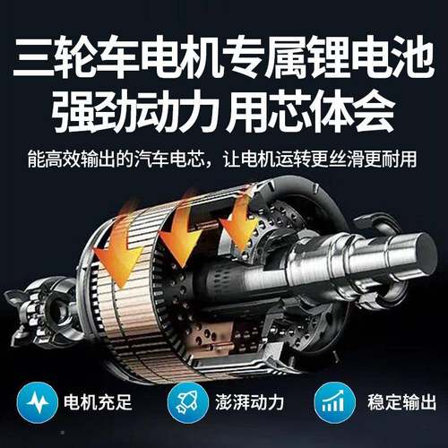 量三轮四轮车电池磷酸铁锂电池313组大容外卖递用家电快池大单体