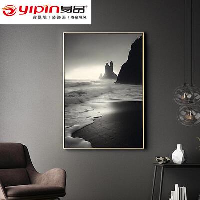 轻奢挂画风景山水画入户门走廊尽头墙面客ycz1129厅壁画玄关装饰