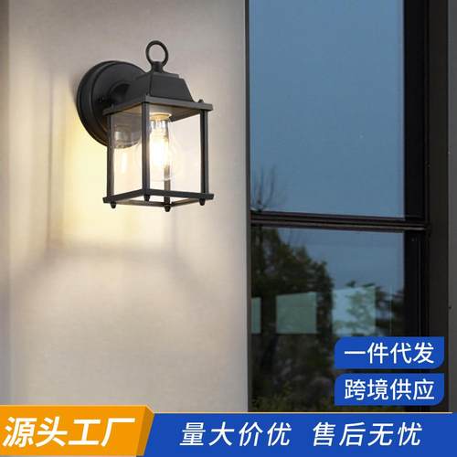 现代简约小方灯户外壁防水庭院花园外墙墅楼梯走别廊卧式室欧室灯