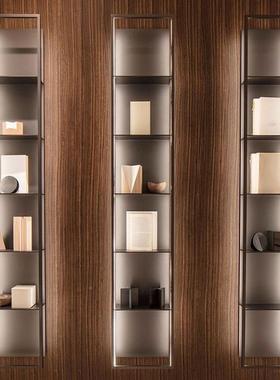 发光墙上置物架层板客厅创意简现YF-9701代铁壁金挂墙约面艺属一