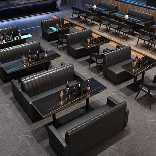 咖啡厅吧清吧359酒椅组合酒馆西烧烤奶茶餐店沙发复古休闲餐桌饮