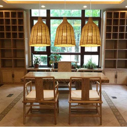 中田园66藤火编藤艺灯具庄饭店锅店咖啡厅农酒店茶式楼竹编竹艺吊