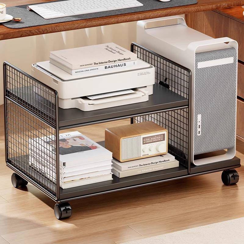 桌可移动脑台电主机托架下打印机置物架式ZJTJ0905办公桌工位收纳