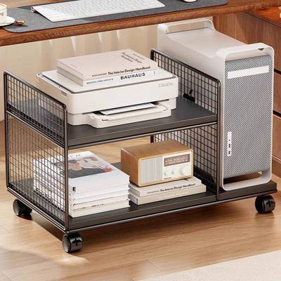 桌可移动脑台电主机托架下打印机置物架式ZJTJ0905办公桌工位收纳