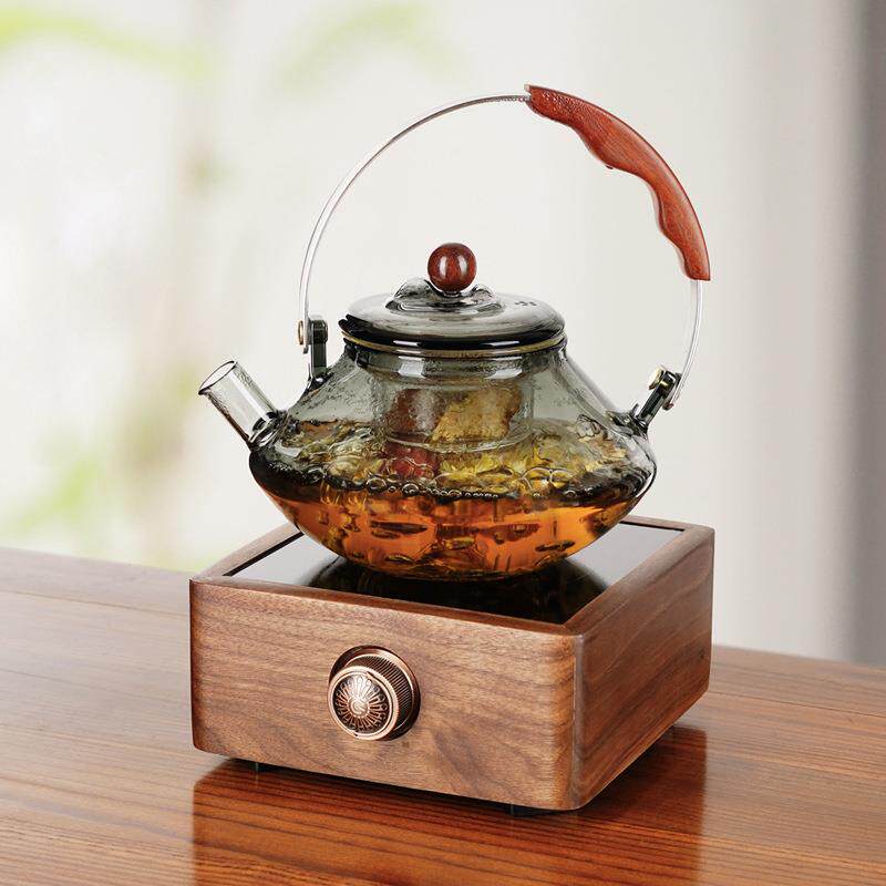 电陶炉玻璃新中式提梁蒸煮茶壶家用室内全套煮茶烤茶炉煮茶器泡茶