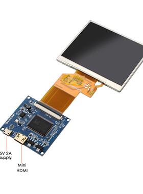 3.5寸320*240miniHDMI电脑显示器机箱副屏USB5V供电树莓派显示屏