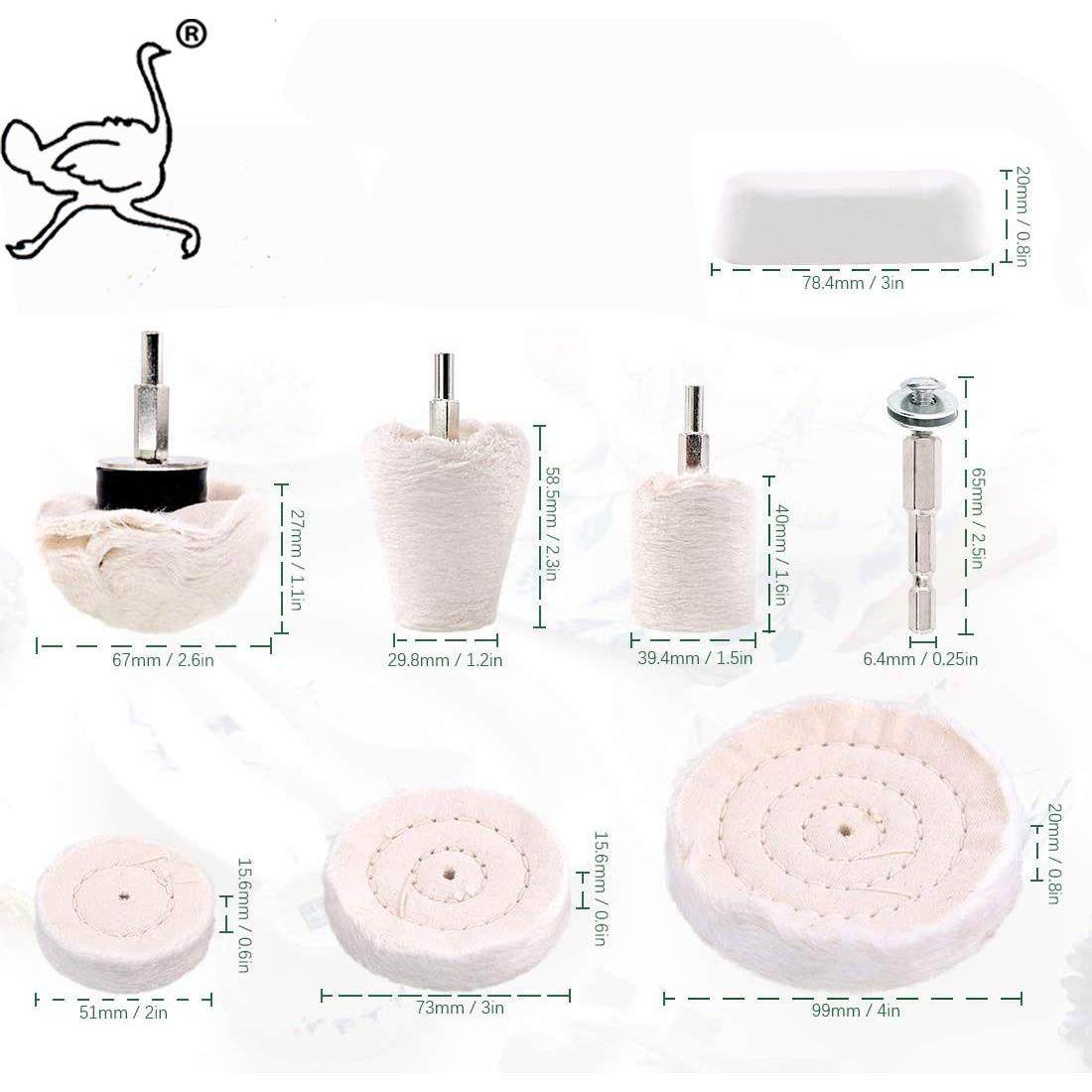 布汽车抛光布轮10pcs轮抛光蜡/组合锥形/柱蘑形菇HSD/T轮磨头组合