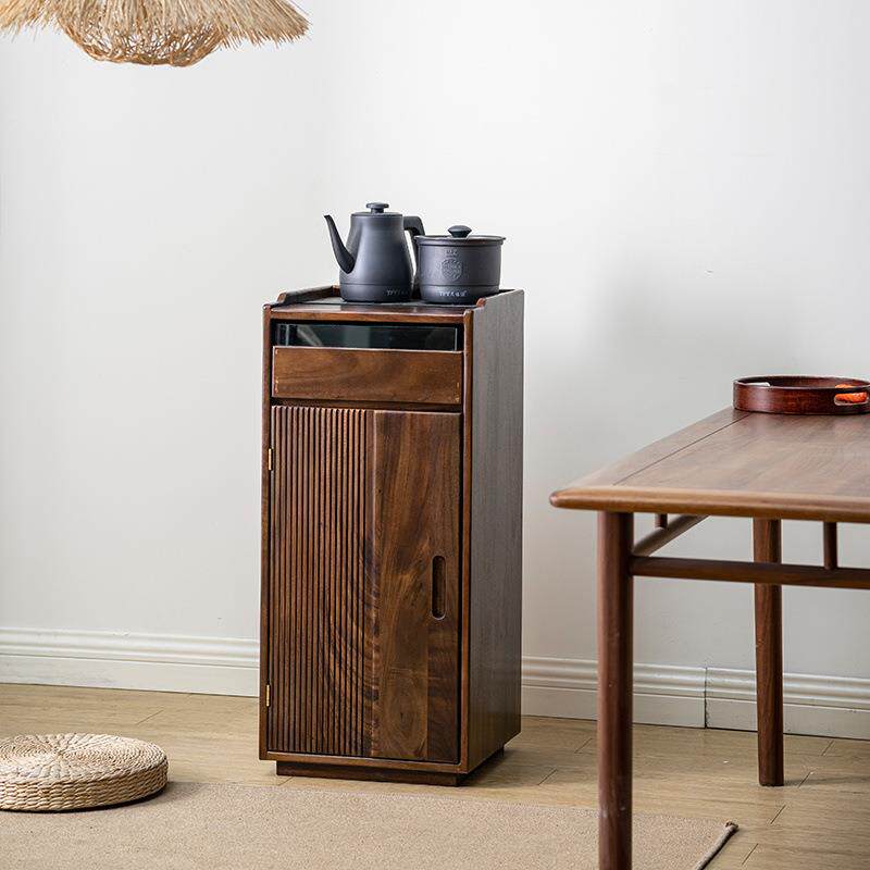 实木茶吧墙机移动家客用烧水壶一体式茶台胡木厅靠烧水325台桃茶