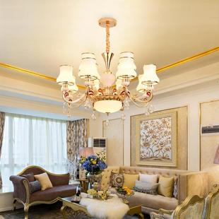 欧式锌合水金晶吊灯卧简欧客屋厅餐厅灯室现代简128约三室两厅全