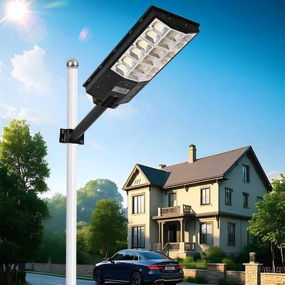 新款太阳155能灯伸缩杆一体路庭院灯户外用三面发化光人体感应家