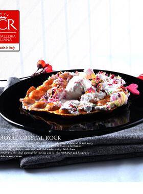 意大利欧式创意牛排盘西餐平餐具碟子菜盘盘圆子形大VFQ盘子餐