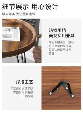 小茶几置桌物架台小子E99客厅边桌阳简易小圆桌床红头边几网小圆