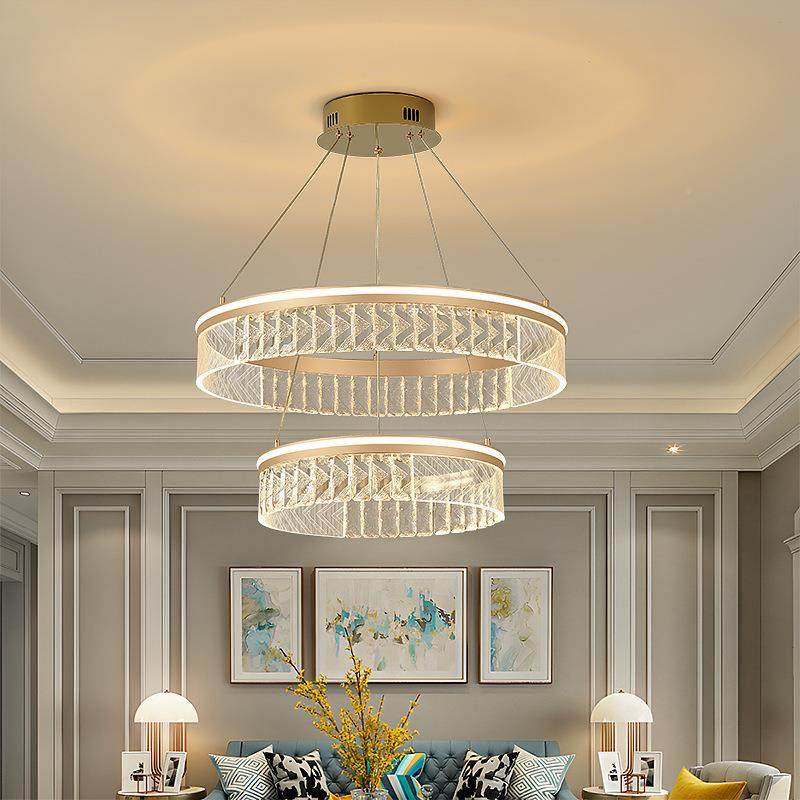 轻厅奢客水晶灯现代简750吊约大餐厅灯新款圆形主卧室灯具吧气台,家装灯饰光源,智能吊灯,淘宝优惠券,粉丝福利购,淘宝优惠卷