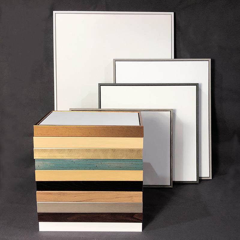 V5O简约免装裱油画框丙烯石英砂肌理框画框带内白外空画F756J9J8