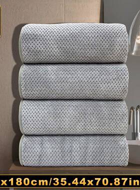 跨境加大珊瑚绒F77MH957浴巾成加人洗澡大巾四浴条套装菠萝格厚珊