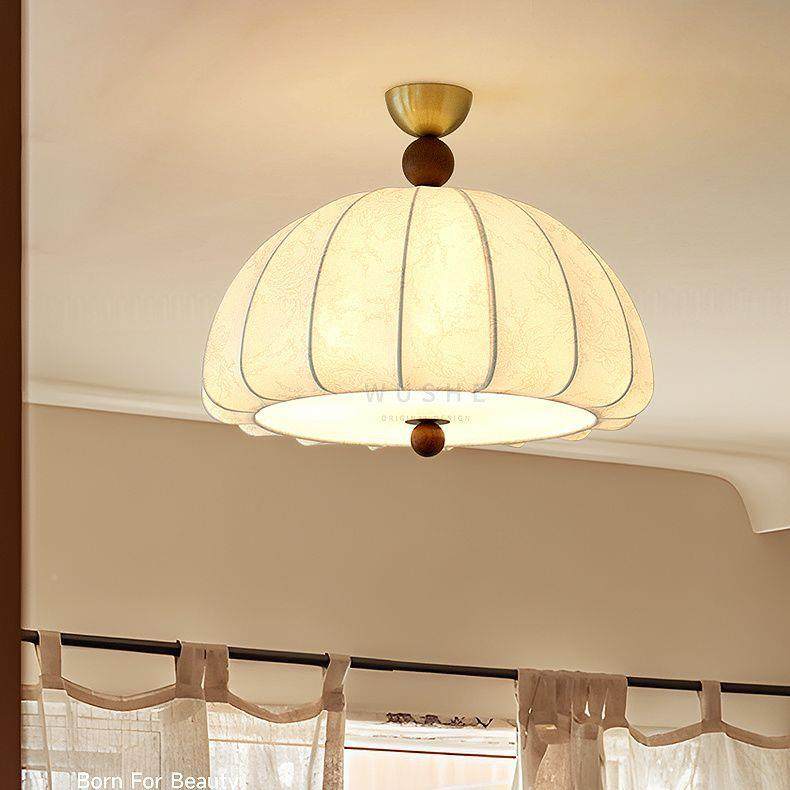 菲罗拉法式奶卧室灯布艺顶吸灯美式复古餐厅吧台南洋风中91980古,家装灯饰光源,客厅吸顶灯,淘宝优惠券,粉丝福利购,淘宝优惠卷