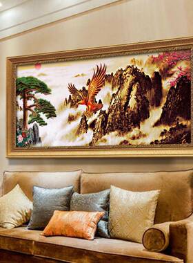 大展画宏图挂大励展图志风水招财客厅S161风景油画办公室墙鸿壁装