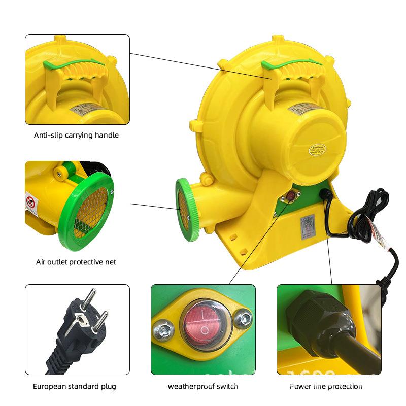 出口规认证气模商用鼓风机欧大儿童功弹跳屋充率气城720堡家用风