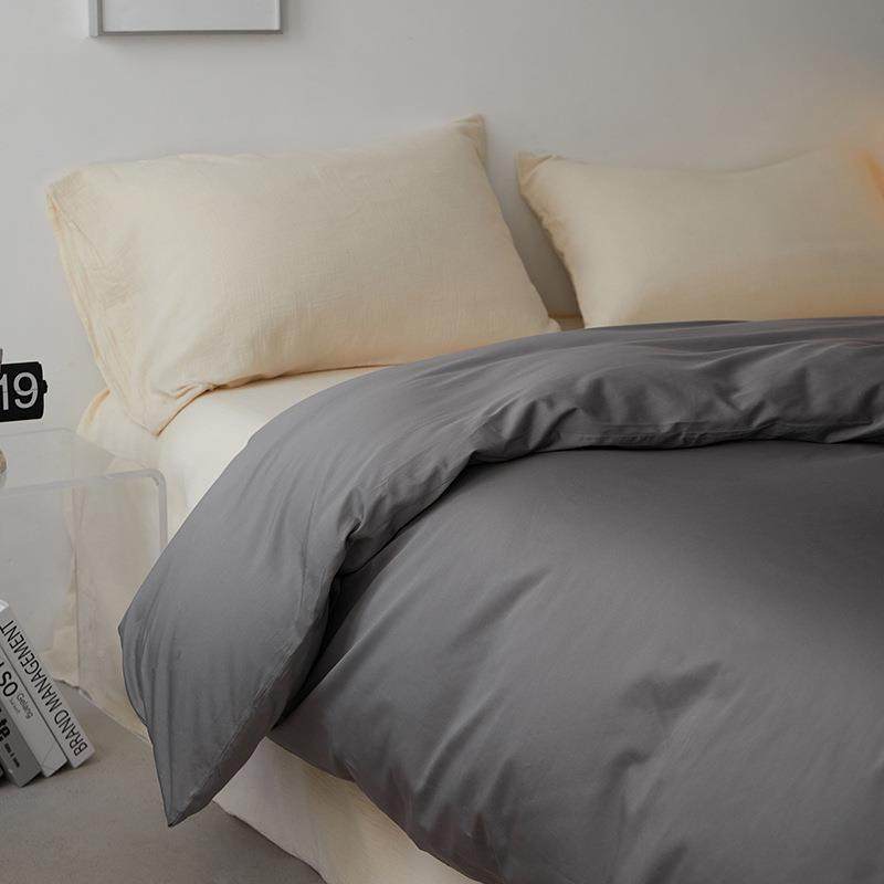高端a婴简约纯色100支全棉母贡缎长单SM124735绒类棉双人学生宿舍,床上用品,学生床品套件,淘宝优惠券,粉丝福利购,淘宝优惠卷