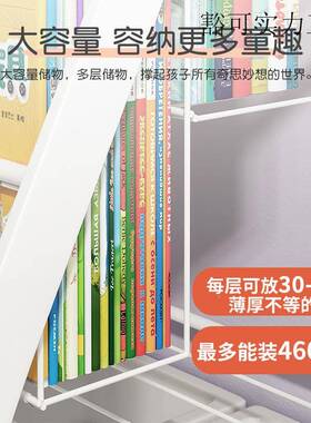儿童KJZ书架用绘本阅读置区移动玩具收纳架简易宝宝家书架柜物架