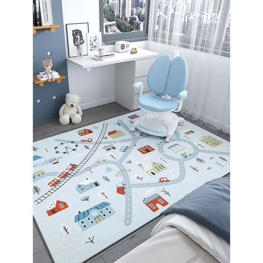 儿地毯电脑椅子防地垫阅读区书童房儿童地毯书桌隔垫客厅卧音室床