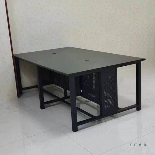 电脑竞酒店桌吧桌上置网机箱桌风道网咖桌电桌价红其VGU他绢网花