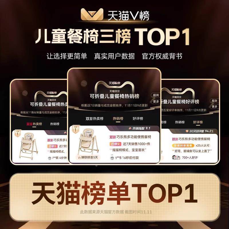 无品牌/乐熊儿童餐椅多能便携婴家儿餐桌座椅吃饭椅子功可折叠宝