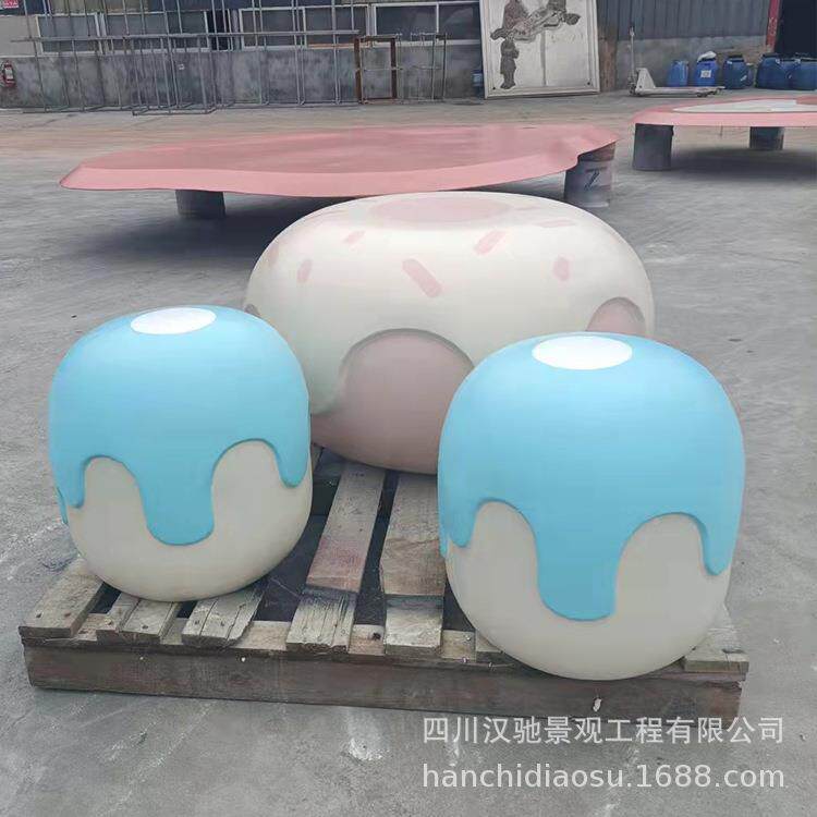 玻璃钢工艺摆件室外景观坐椅子凳独001凳玻钢玻璃钢汽车烤漆摆品