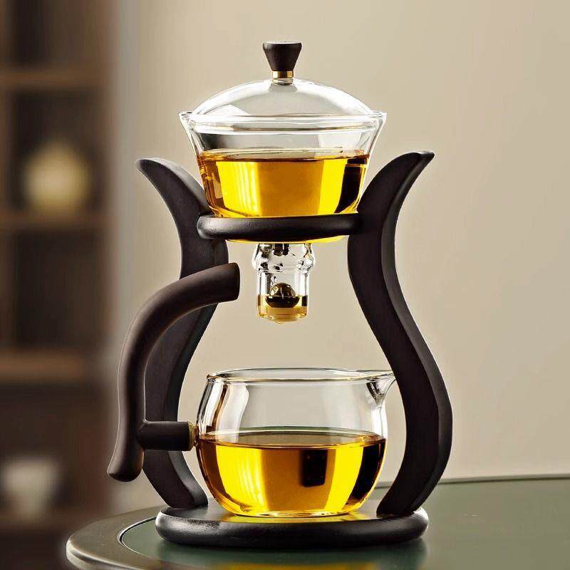 泡茶神器宫灯磁吸式自动茶具套装玻璃家用磁吸懒人泡茶器茶壶茶杯