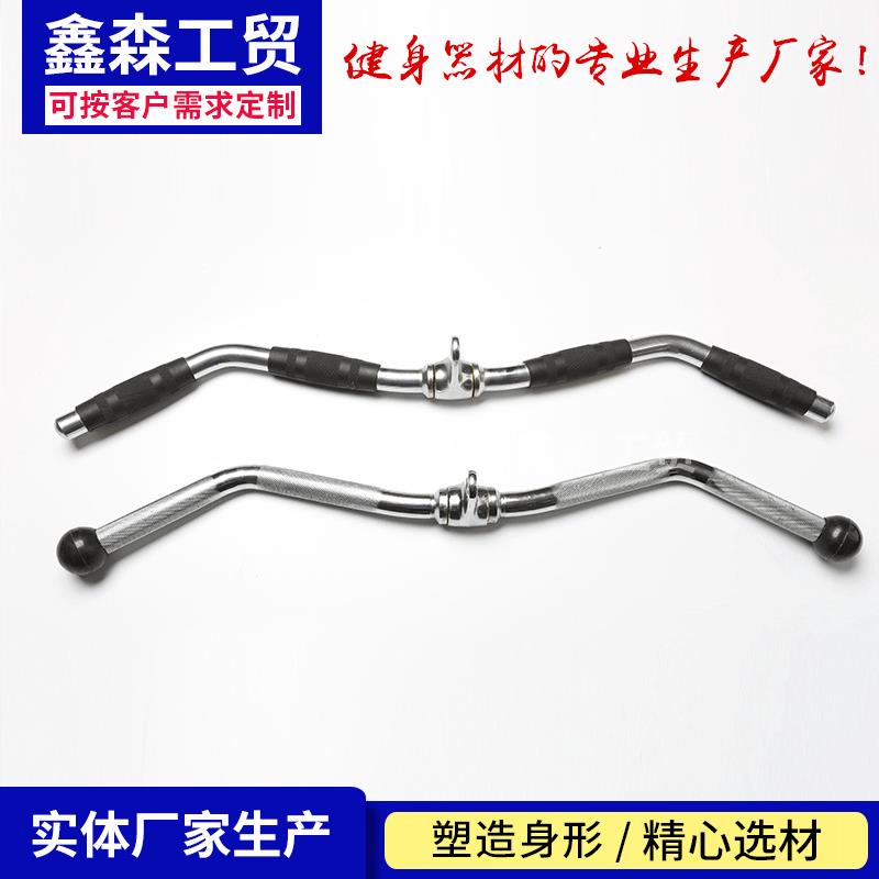 弓形拉力器材实心鸟型拉力器健身房配套杆器把手手柄制加粗防滑