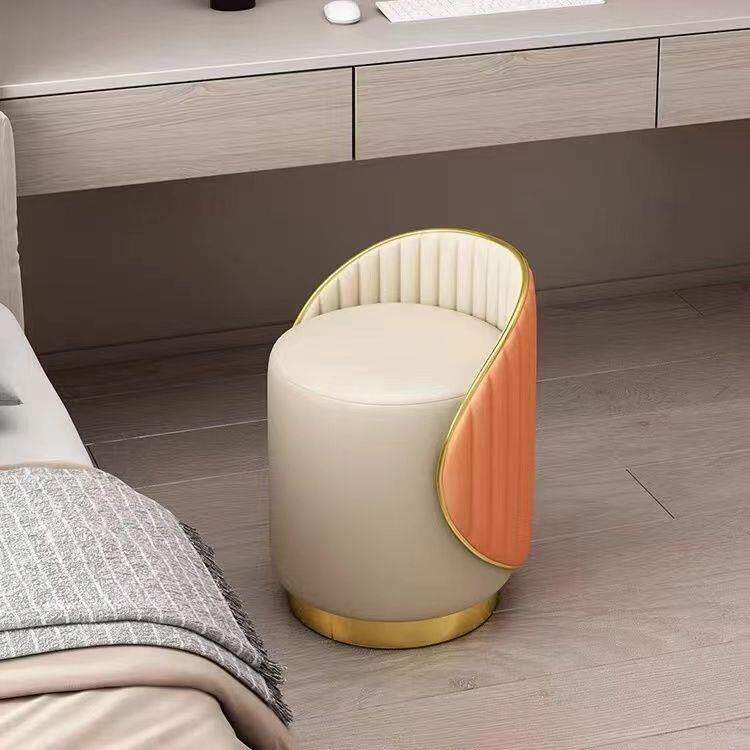 轻奢卧室化妆凳家用梳妆台凳子网红拍照现代客厅椅简约美妆矮圆凳