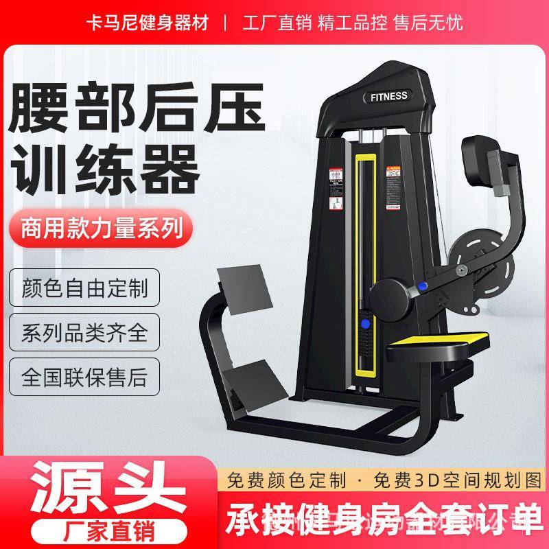 商用健身器材腰部后压训练器室内健身房专用腰部锻炼力量器械