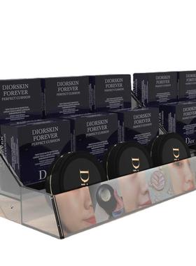 包邮可拆装可插价签透明黑色亚克力彩妆陈列架有机架子街梯架三层