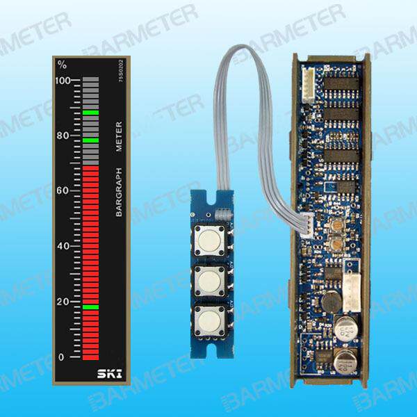 直销51段75mm长红色LED单光柱标准嵌入式光柱仪表