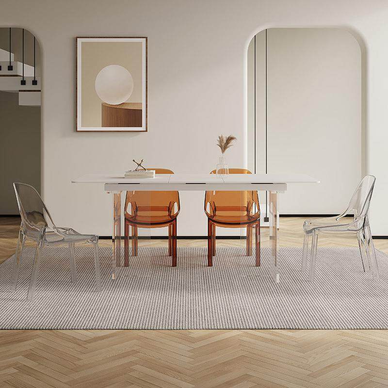 亚克力伸缩餐桌黑白岩板透明岛台客厅家厨房长方形餐桌椅大师设计,纺织面料/辅料/配套,纺织机械配件,淘宝优惠券,粉丝福利购,淘宝优惠卷