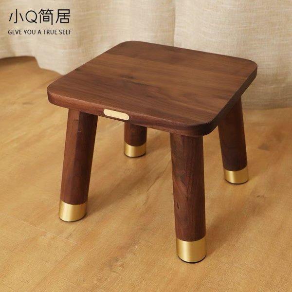 实木小板凳黑胡桃家用木头凳儿童小方凳客厅卧室复古新中式矮凳子,住宅家具,矮凳,淘宝优惠券,粉丝福利购,淘宝优惠卷