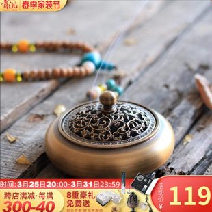 纯铜复古宣德炉供佛炉香薰炉香道茶道炉卧室香粉炉薰香炉全铜香炉