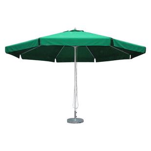 墨绿色5米圆形带垂边铝合金中柱伞超大户外休闲遮阳伞太阳伞